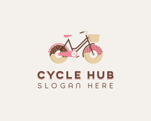 Doughnut Bicycle Cycle logo design