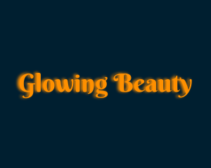 Whimsical Orange Glow logo design