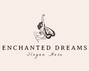 Beautiful Mythical Fairy logo design