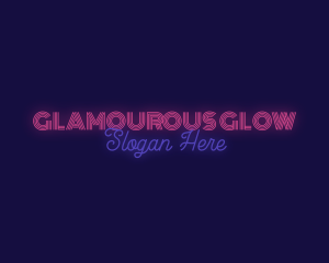 Retro Glow Neon logo design