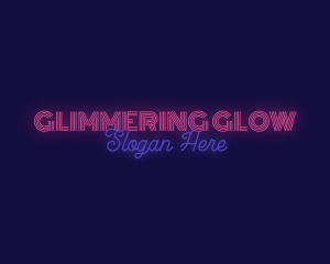 Retro Glow Neon logo design