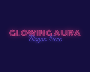 Retro Glow Neon logo design