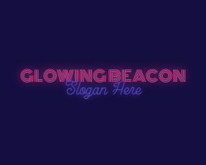 Retro Glow Neon logo design