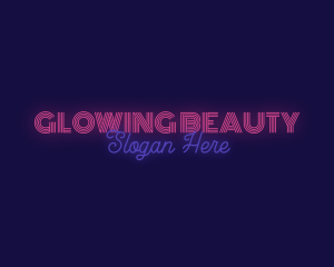 Retro Glow Neon logo design