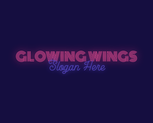 Retro Glow Neon logo design