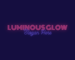 Retro Glow Neon logo design