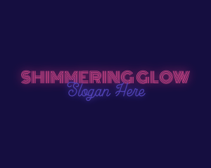 Retro Glow Neon logo design