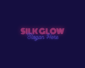 Retro Glow Neon logo design