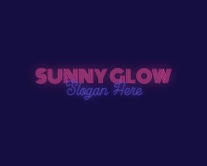 Retro Glow Neon logo design