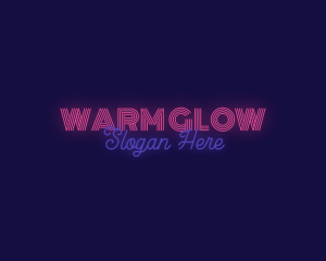 Retro Glow Neon logo design