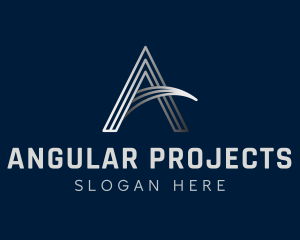 Corporate Chrome Letter A logo design