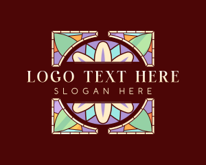 Floral Art Stained Glass logo design