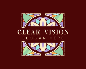 Floral Art Stained Glass logo design