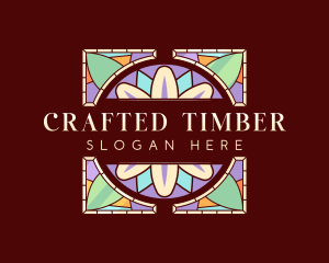 Floral Art Stained Glass logo design