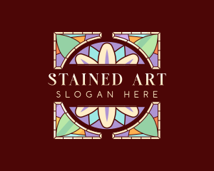 Floral Art Stained Glass logo design