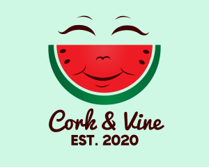 Happy Watermelon Fruit  logo design