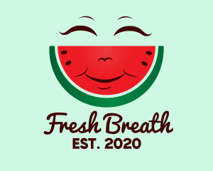 Happy Watermelon Fruit  logo design