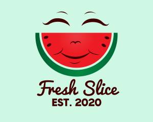 Happy Watermelon Fruit  logo design