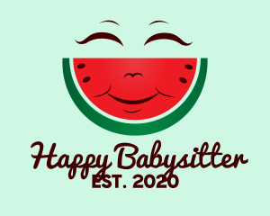 Happy Watermelon Fruit  logo design