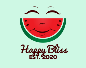 Happy Watermelon Fruit  logo design