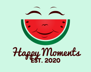 Happy Watermelon Fruit  logo design