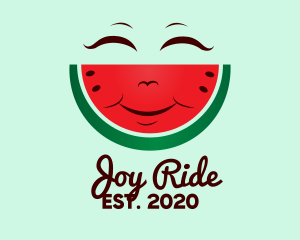 Happy Watermelon Fruit  logo design