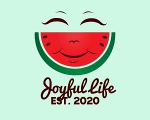 Happy Watermelon Fruit  logo design