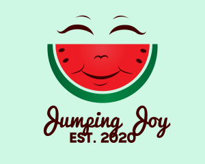 Happy Watermelon Fruit  logo design