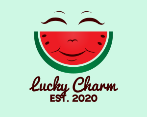 Happy Watermelon Fruit  logo design