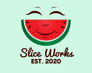 Happy Watermelon Fruit  logo design