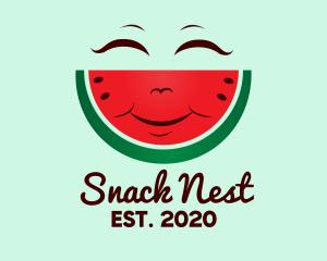 Happy Watermelon Fruit  logo design