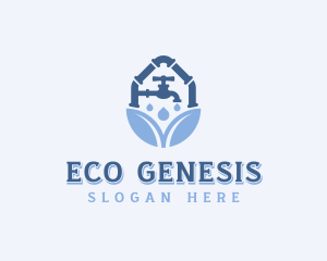 Spigot Eco Plumbing logo design