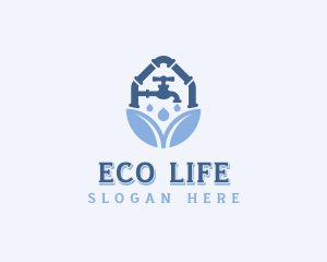 Spigot Eco Plumbing logo design