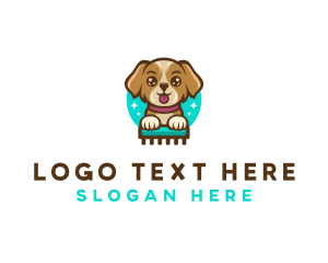 Cute Puppy Grooming logo