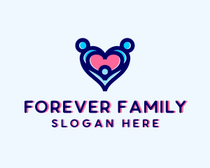 Heart Family Parenting logo design