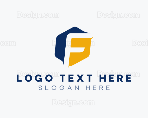 Logistics Hexagon Letter F Logo