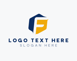 Logistics Hexagon Letter F logo