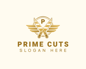 Knife Blade Butcher logo design