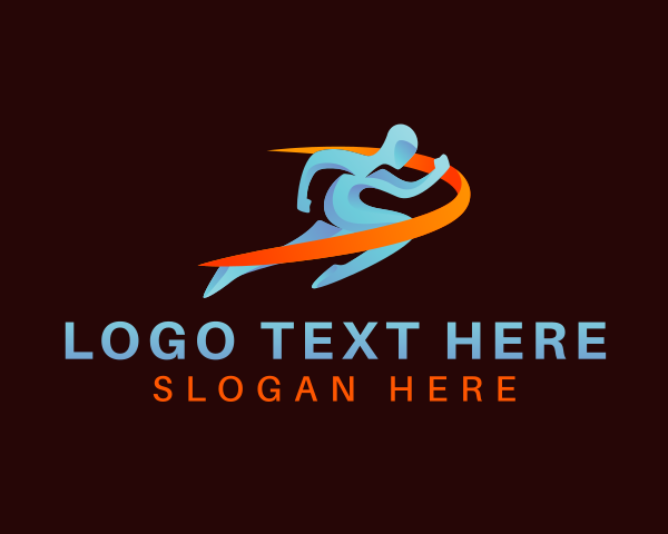 Running logo example 1