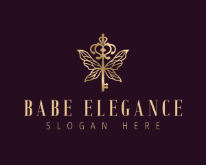 Elegant Key Wings logo design