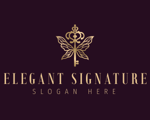 Elegant Key Wings logo design