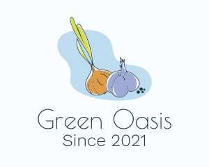 Onion & Garlic Plant logo design