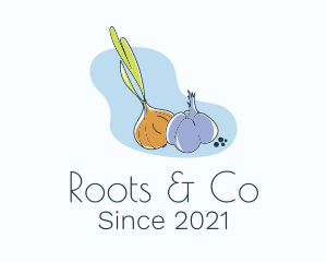 Onion & Garlic Plant logo design