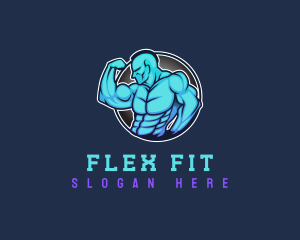 Bicep Flex Bodybuilder logo design