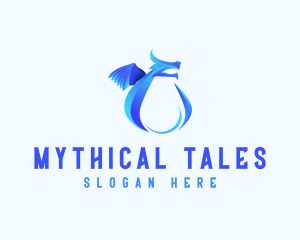 Mythical Dragon Tear logo design