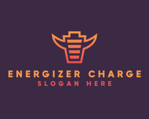 Charge Bull Horns logo design