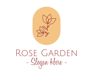 Minimalist Rose Emblem logo