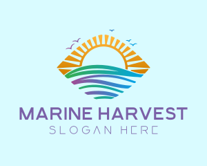 Marine Sunrise Travel logo design