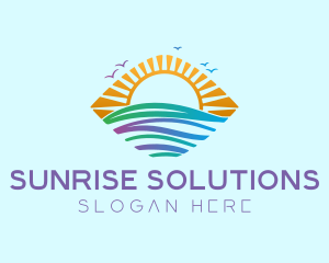 Marine Sunrise Travel logo design
