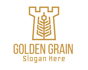 Golden Wheat Tower logo design